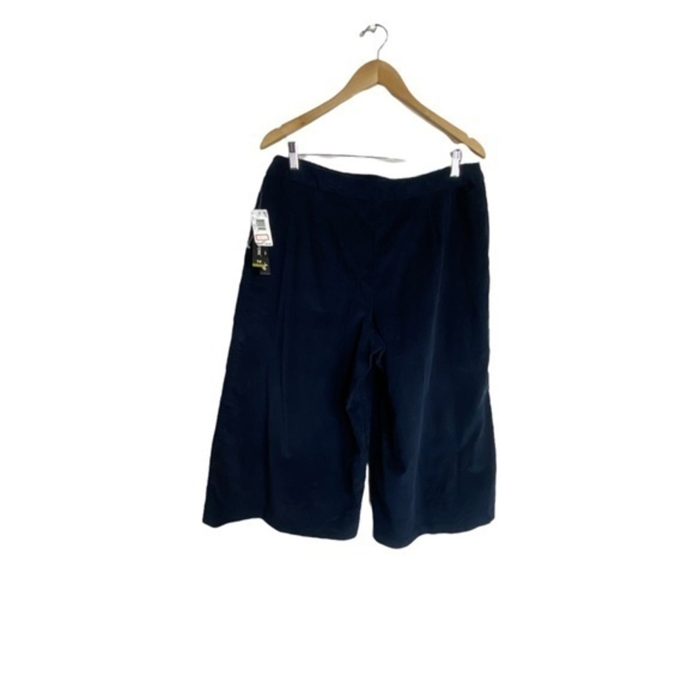 Vintage Briggs New York Blue Corduroy Gaucho Cropped Pants Size 14 - Picture 2 of 3